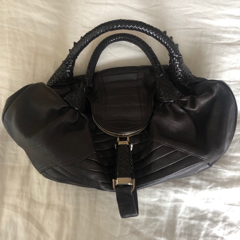 Fendi Leather spy bag in chocolate brown